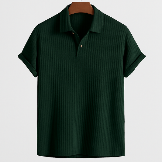 Jacquard Knit Polo Shirt