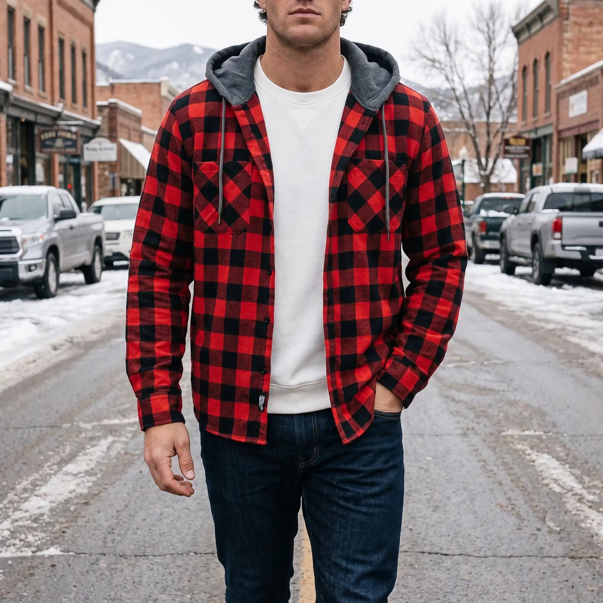 Ridge | Hooded Flannel Shirt
