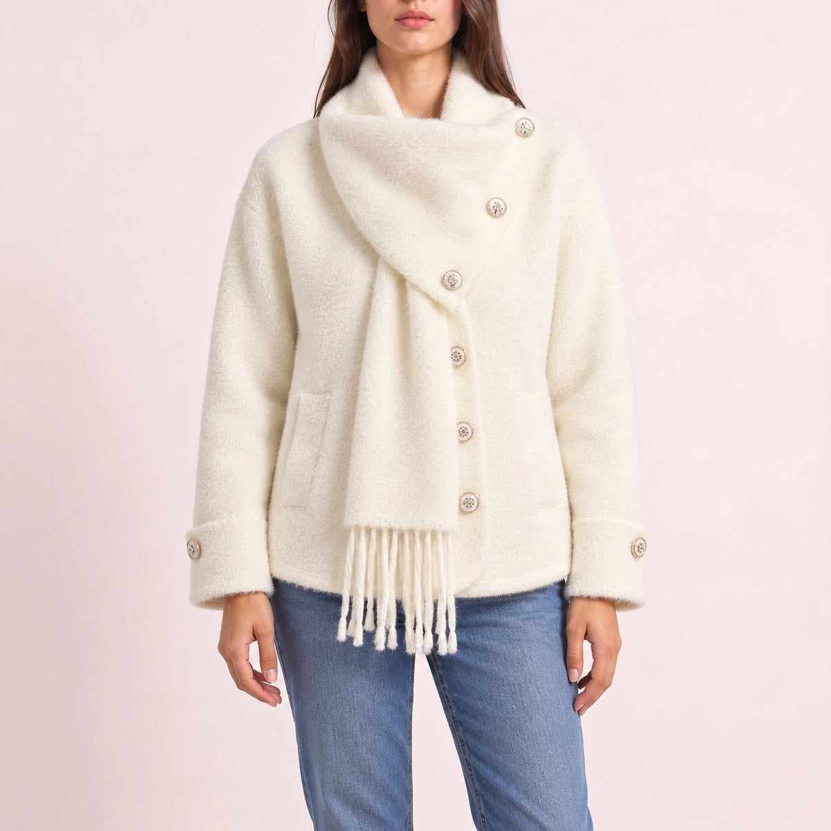 The Aspen Scarf Teddy Jacket