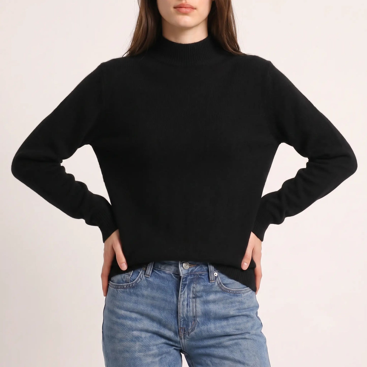 The Toorak Merino Wool Mock Neck Knit