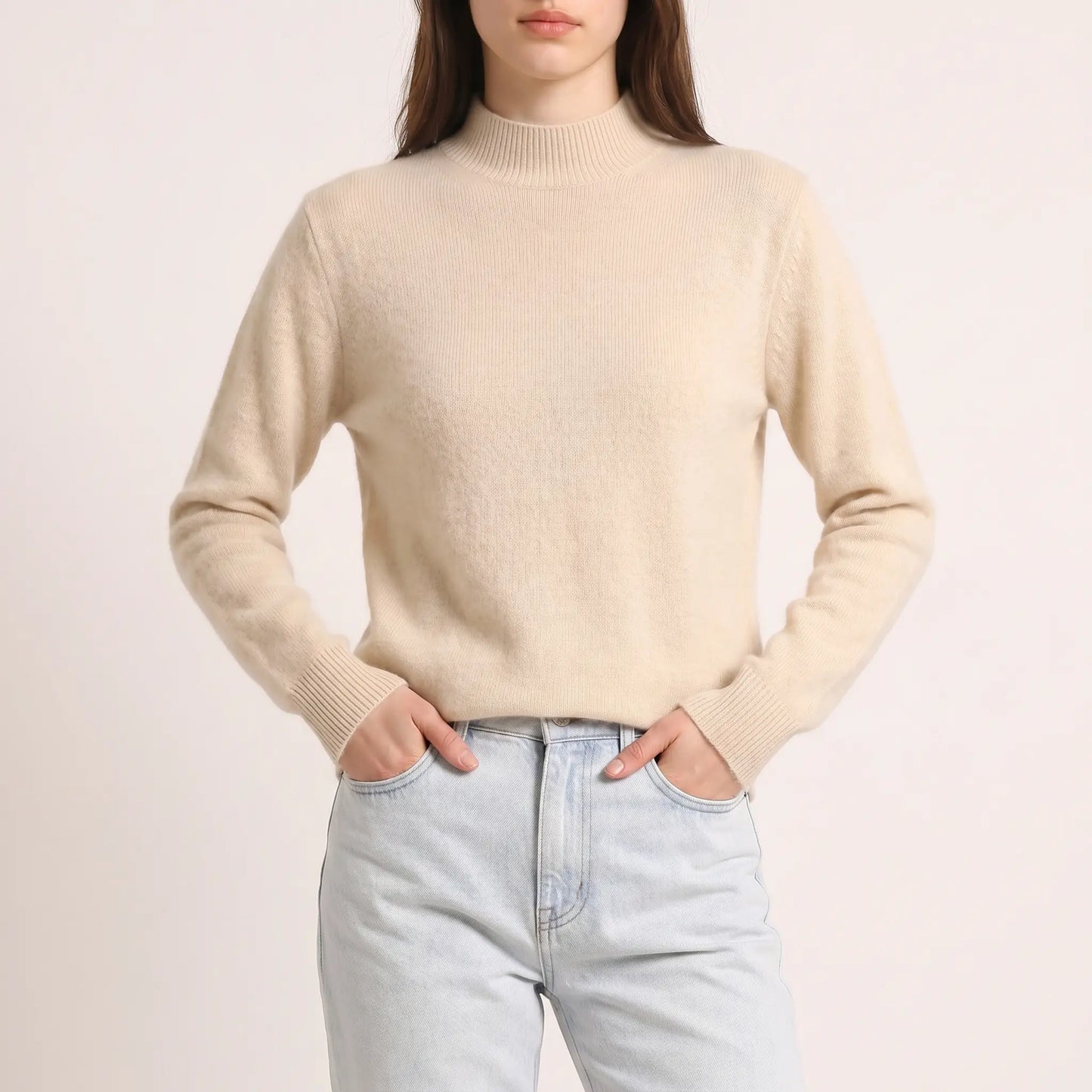 The Toorak Merino Wool Mock Neck Knit