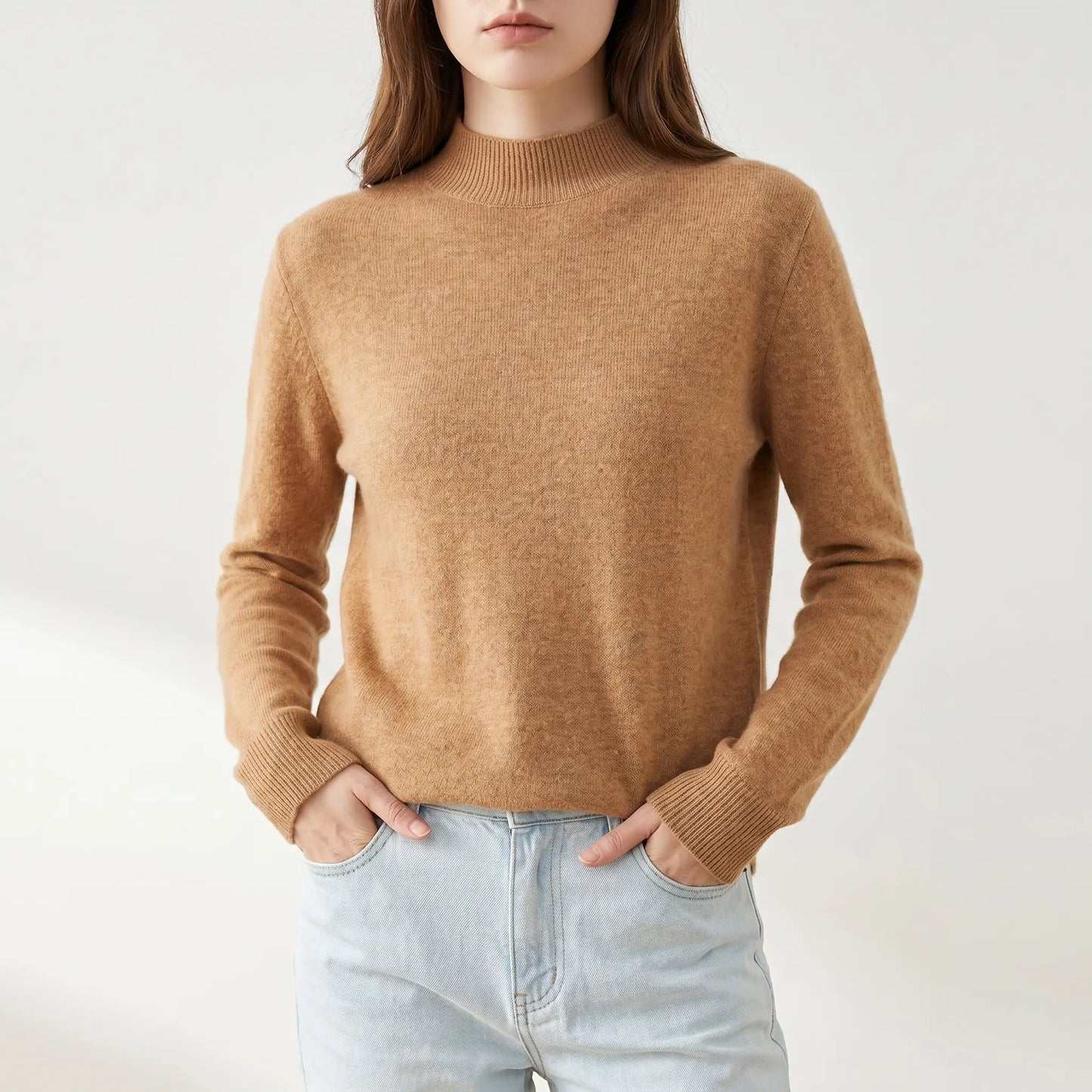 The Toorak Merino Wool Mock Neck Knit