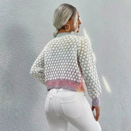 The Pearl Beach Bubble-Knit Cardigan