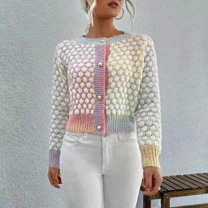 The Pearl Beach Bubble-Knit Cardigan