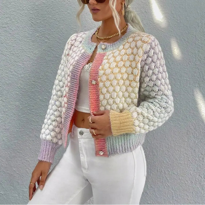 The Pearl Beach Bubble-Knit Cardigan