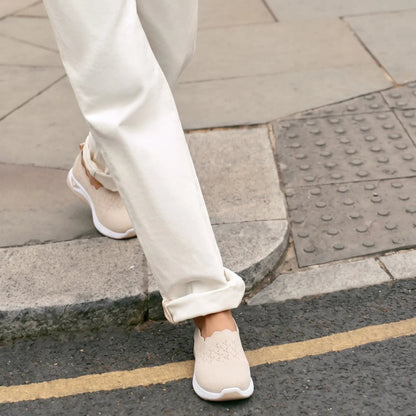 The Cleo Scalloped Knit Sneaker