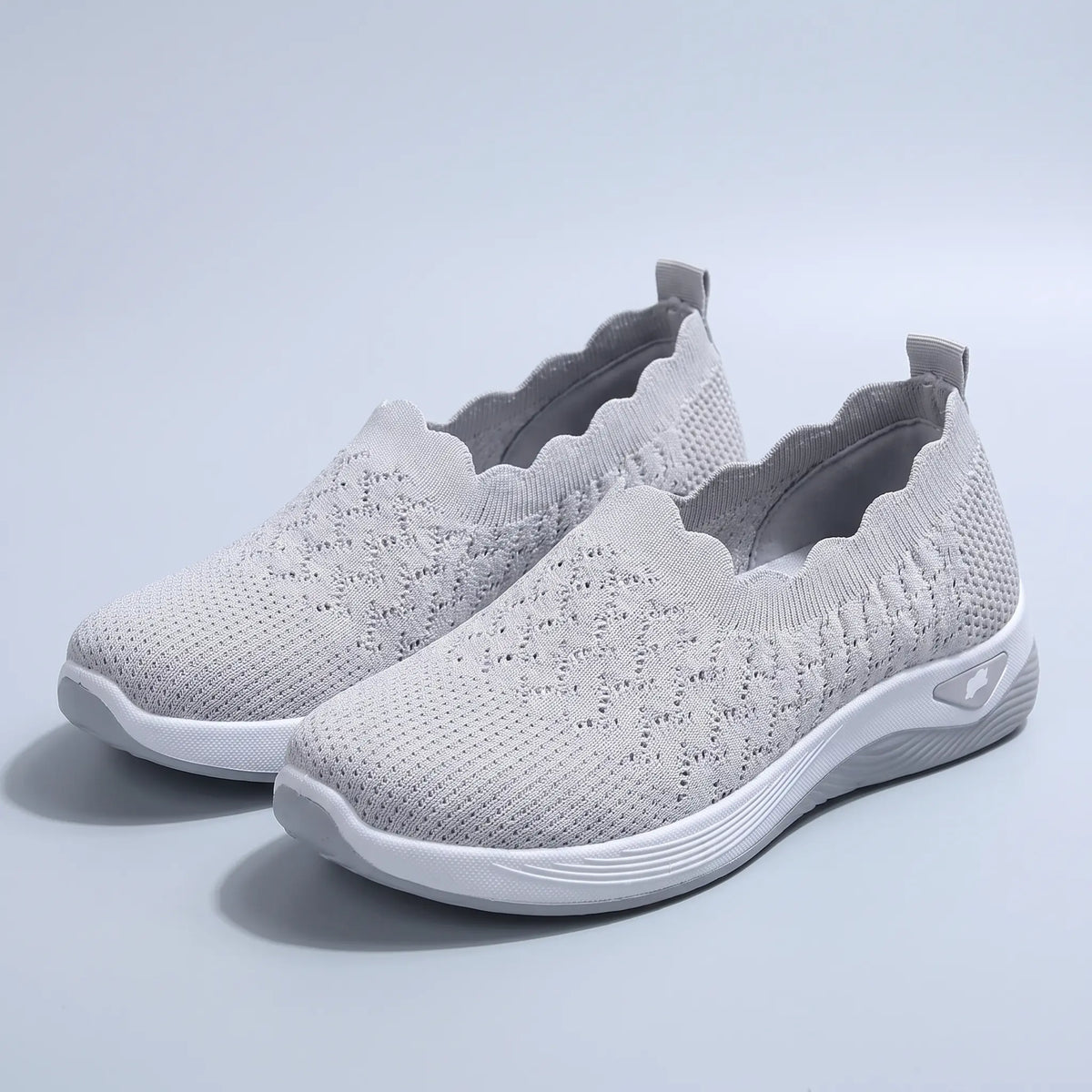 The Cleo Scalloped Knit Sneaker