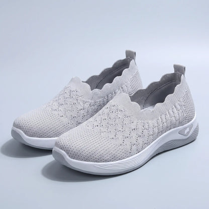 The Cleo Scalloped Knit Sneaker