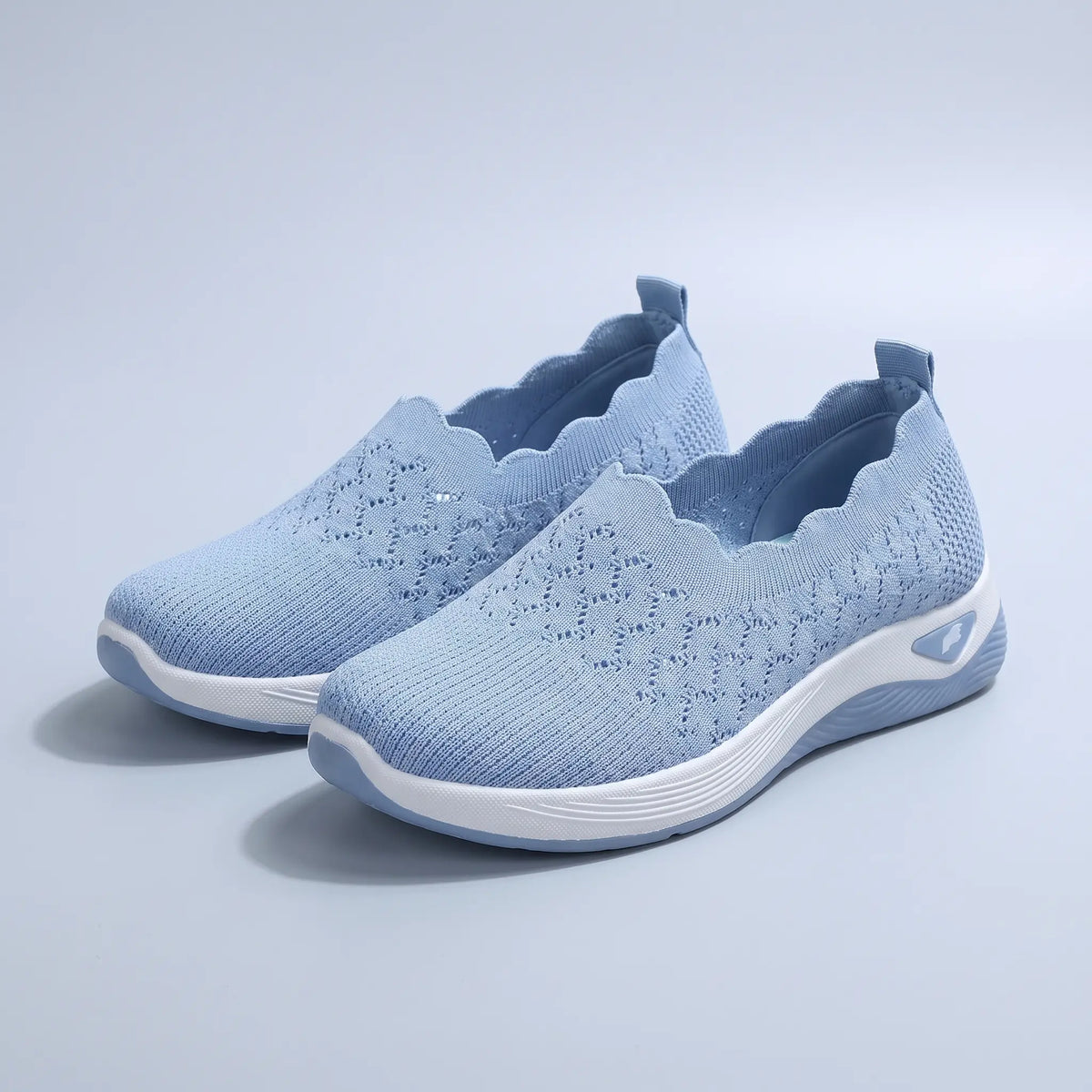 The Cleo Scalloped Knit Sneaker
