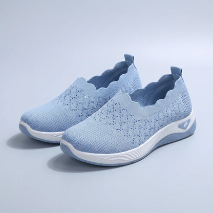 The Cleo Scalloped Knit Sneaker