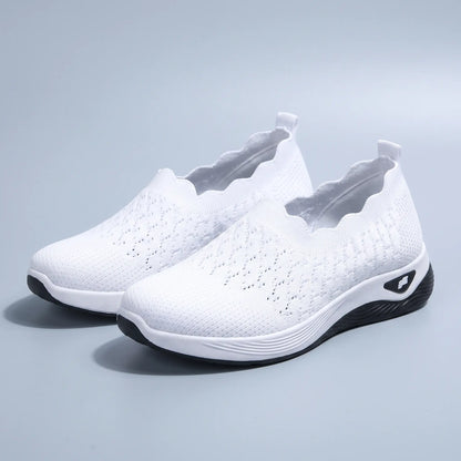 The Cleo Scalloped Knit Sneaker