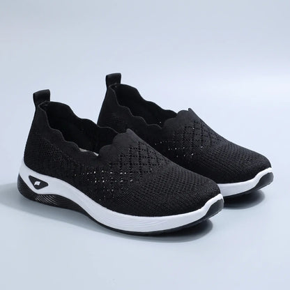 The Cleo Scalloped Knit Sneaker