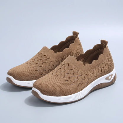 The Cleo Scalloped Knit Sneaker