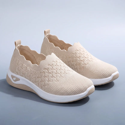 The Cleo Scalloped Knit Sneaker