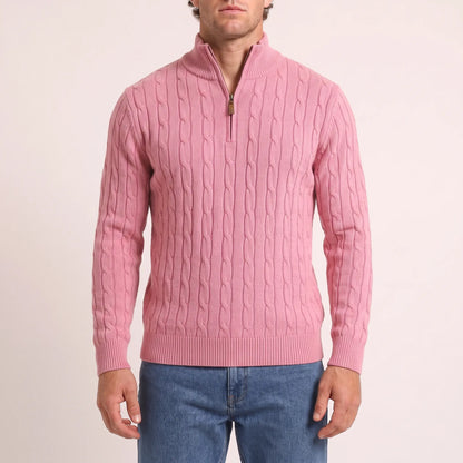 Torquay Cable-Knit Quarter-Zip