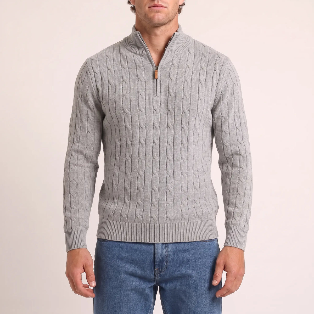 Torquay Cable-Knit Quarter-Zip