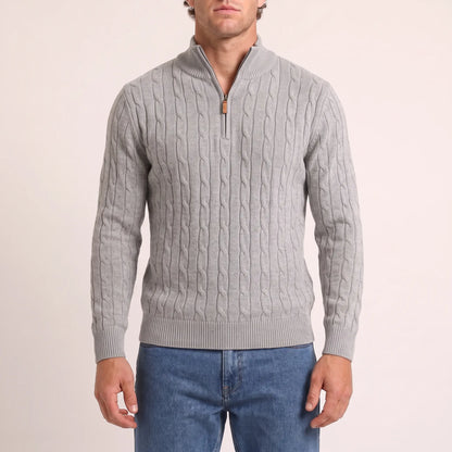 Torquay Cable-Knit Quarter-Zip