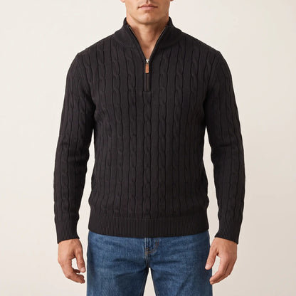 Torquay Cable-Knit Quarter-Zip